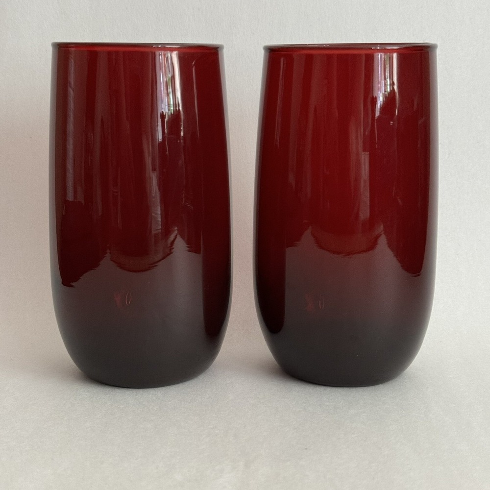 Vintage ANCHOR HOCKING‎ 5" Royal Ruby Red Juice 8oz Glass
